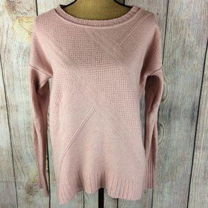 Calvin Klein Women's Size Medium Blush Pink Chunky Textured Knit Sweater